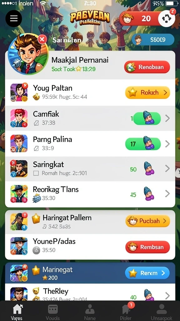 idrking - Tampilan awal IDRKING yang menarik dan penuh warna.